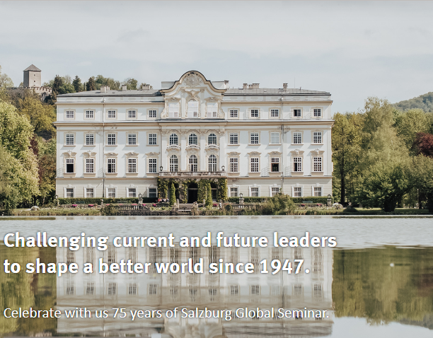 「1947年以来、より良い世界を形作るために、現在と未来のリーダーたちに挑戦しています。」と書かれているホームページ。サウンドオブミュージックが撮影された Hotel Schloss Leopoldskronを拠点に活動しています。