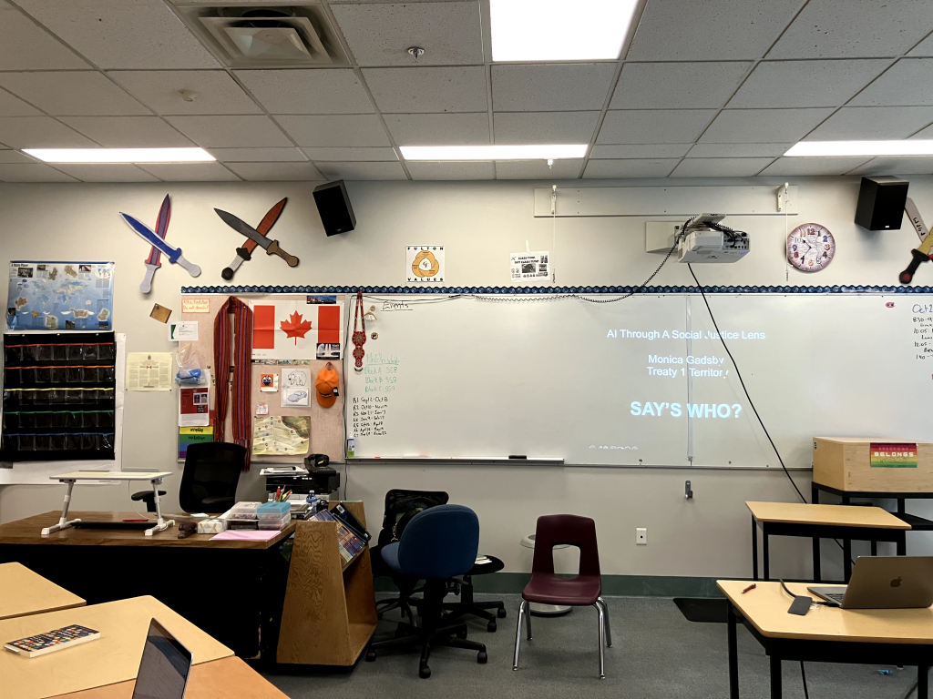 カナダの高校の教室